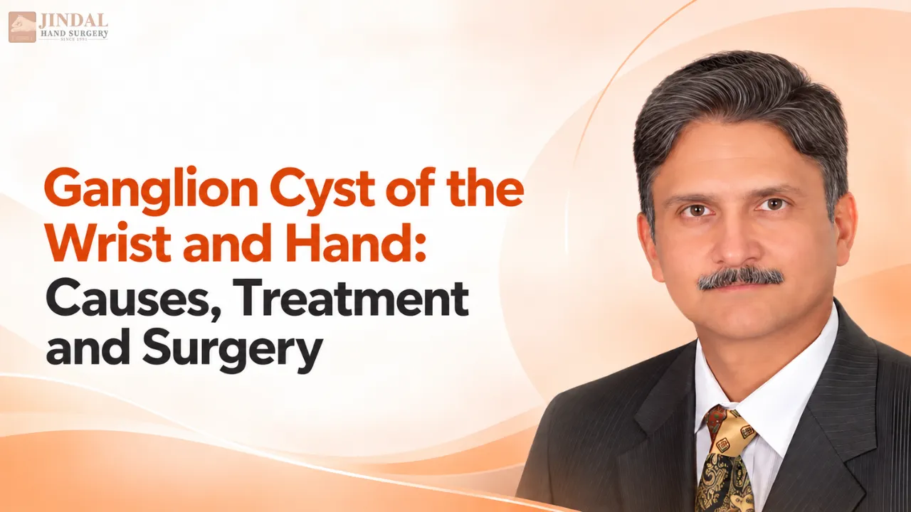 Dr. Pankaj Jindal explaining ganglion cyst causes and treatment